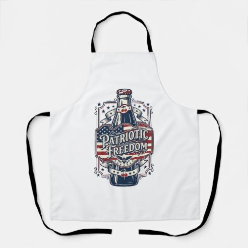 Patriotic Cherry Soda Retro Vector Graphic Tee_1 Apron