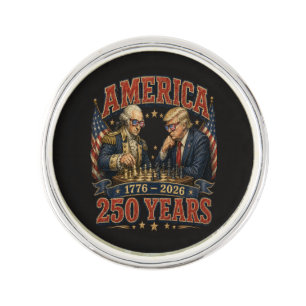 Patriotic Chess 250 Lapel Pin