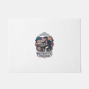 Patriotic Chess Player Vector Graphic Tee Doormat