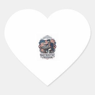 Patriotic Chess Player Vector Graphic Tee Heart Sticker