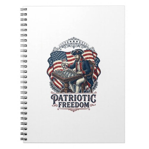 Patriotic Chess Player Vector Graphic Tee Notebook