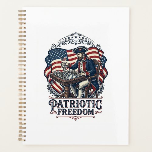 Patriotic Chess Player Vector Graphic Tee Planner