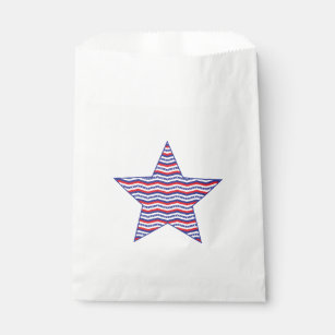Patriotic Chevron Star Favor Bag