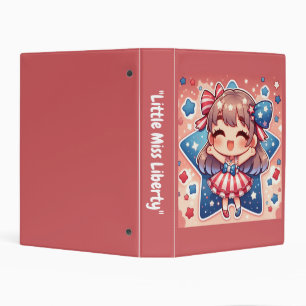 Patriotic Chibi Girl Binder