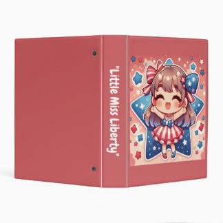 Patriotic Chibi Girl Binder