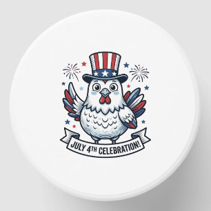 Patriotic Chicken July 4th Celebration T-Shirt Des Mini Candle Favors