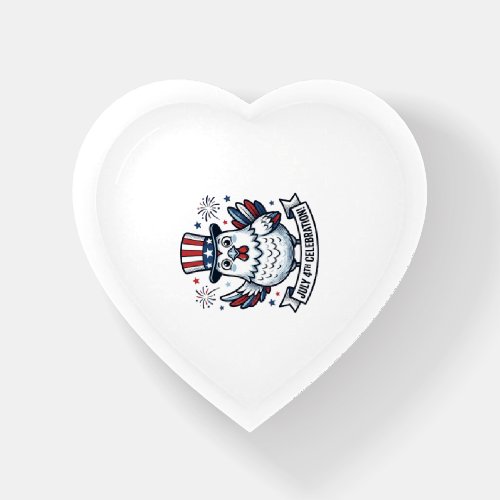 Patriotic Chicken July 4th Celebration T-Shirt Des Paperweight
