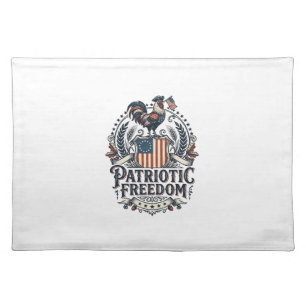Patriotic Chicken Keeper Vector Graphic Tee_1 Cloth Placemat