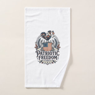 Patriotic Chicken Keeper Vector Graphic Tee_1 Hand Towel