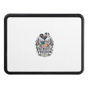 Patriotic Chicken Keeper Vector Graphic Tee_1 Hitch Cover