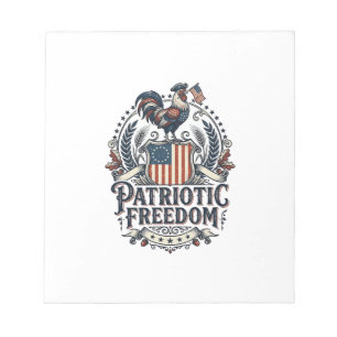 Patriotic Chicken Keeper Vector Graphic Tee_1 Notepad