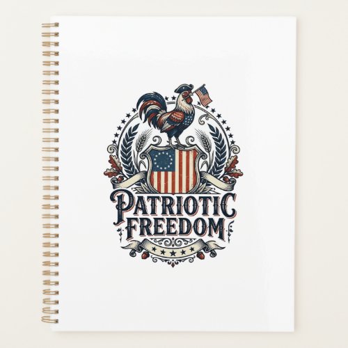 Patriotic Chicken Keeper Vector Graphic Tee_1 Planner
