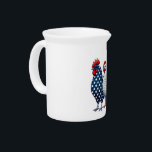Patriotic Chickens  Beverage Pitcher<br><div class="desc">Patriotic Chickens beverage pitcher
Home & Living > Kitchen & Dining > Drinkware > Pitchers</div>