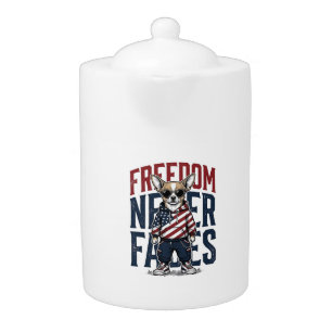 Patriotic Chihuahua Freedom Vintage Dog Shirt Desi Teapot