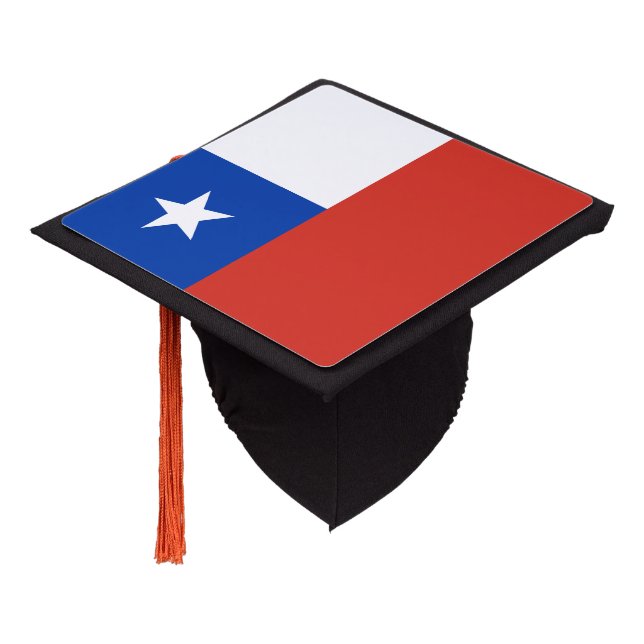 Patriotic Chile flag Chileans Graduation Cap Topper (Angled)