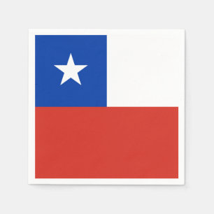 Patriotic Chile flag Chileans Paper Napkins
