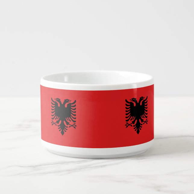 Patriotic chili bowl with Flag of Albania (Center)