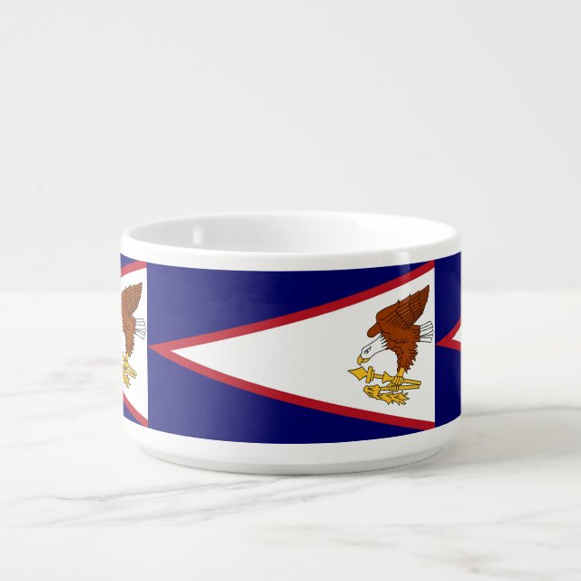 Patriotic chili bowl with Flag of American Samoa (Center)