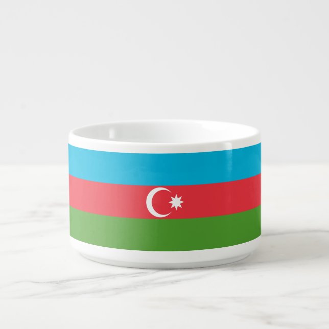 Patriotic chili bowl with Flag of Azerbaijan (Center)
