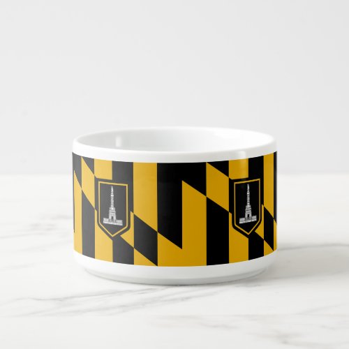 Patriotic chili bowl with Flag of Baltimore USA