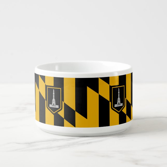 Patriotic chili bowl with Flag of Baltimore, USA (Center)