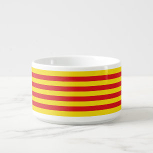 Patriotic chili bowl with Flag of Catalonia