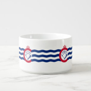 Patriotic chili bowl with Flag of Cincinnati, USA