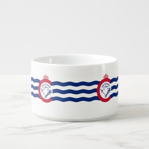 Patriotic chili bowl with Flag of Cincinnati USA