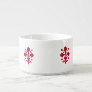 Patriotic chili bowl with Flag of Florence, Italy
