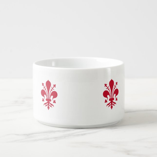 Patriotic chili bowl with Flag of Florence, Italy (Center)