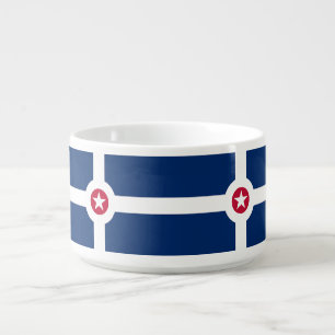 Patriotic chili bowl with Flag of Indianapolis