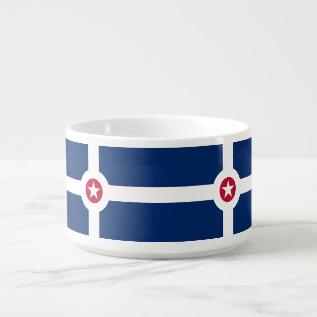 Patriotic chili bowl with Flag of Indianapolis (Center)