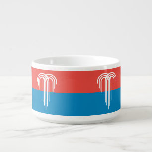 Patriotic chili bowl with Flag of Kansas City