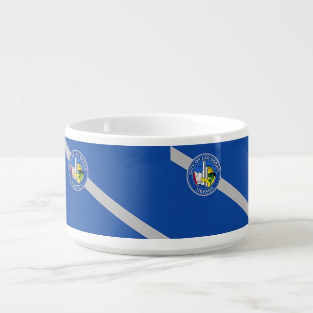 Patriotic chili bowl with Flag of Las Vegas, USA (Center)