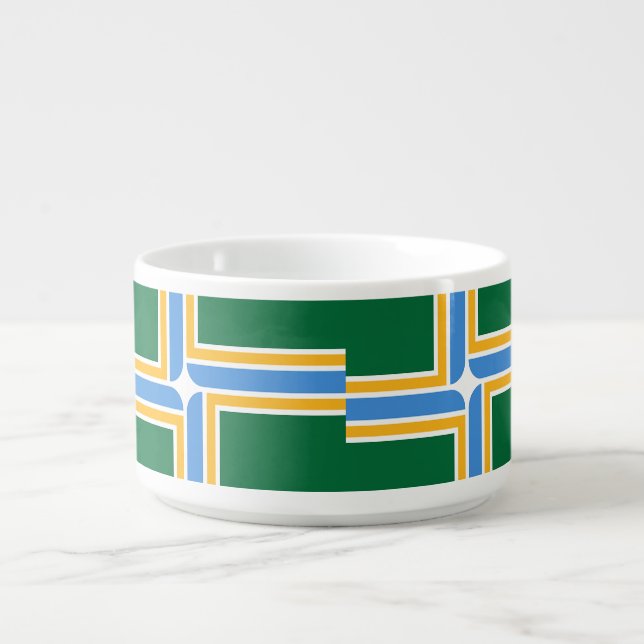 Patriotic chili bowl with Flag of Portland, USA (Center)