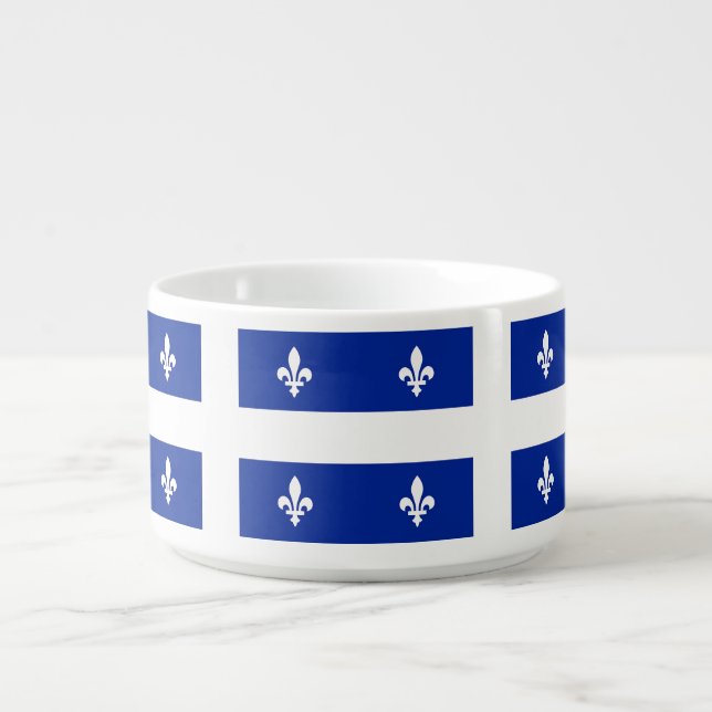 Patriotic chili bowl with Flag of Quebec, Canada (Center)