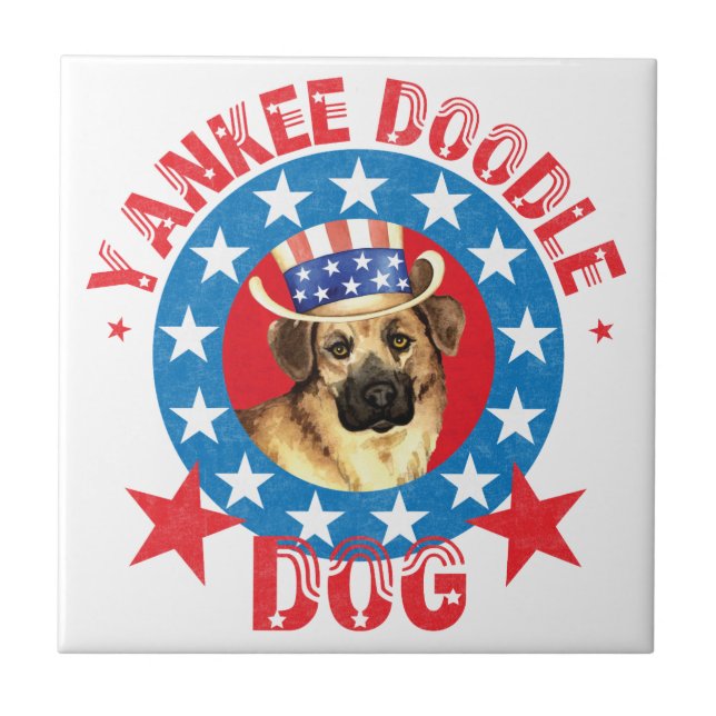 Patriotic Chinook Ceramic Tile (Front)