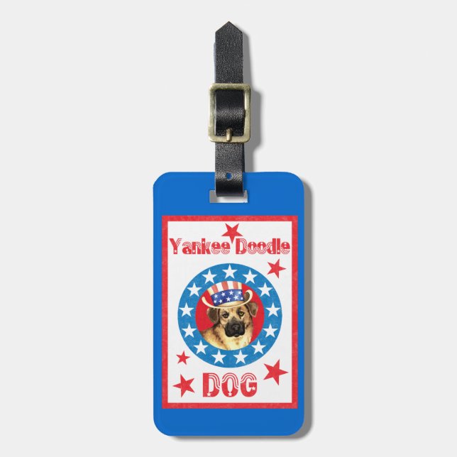 Patriotic Chinook Luggage Tag (Front Vertical)