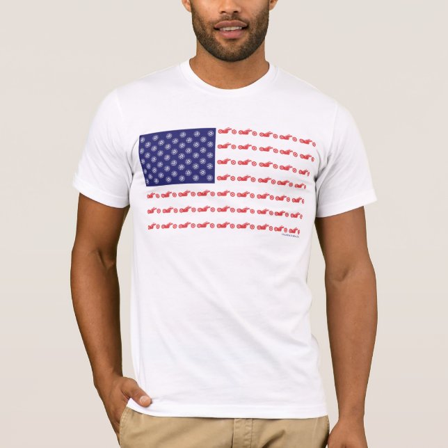 Patriotic Chooper Bike T-Shirt (Front)