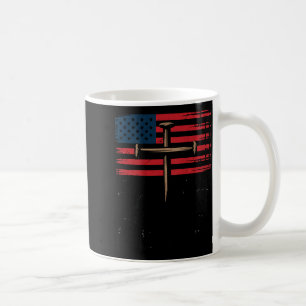 Patriotic Christian Faith Over Fear American Flag  Coffee Mug
