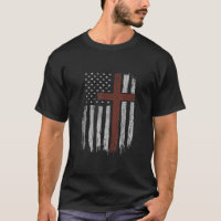 Patriotic Christian Jesus Cross American Flag