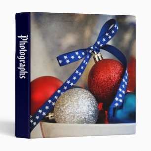 Patriotic Christmas 1" Photo Album Binder