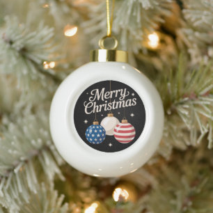 Patriotic Christmas American Flag Ornaments USA