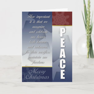 Patriotic CHristmas card with Snowflakes