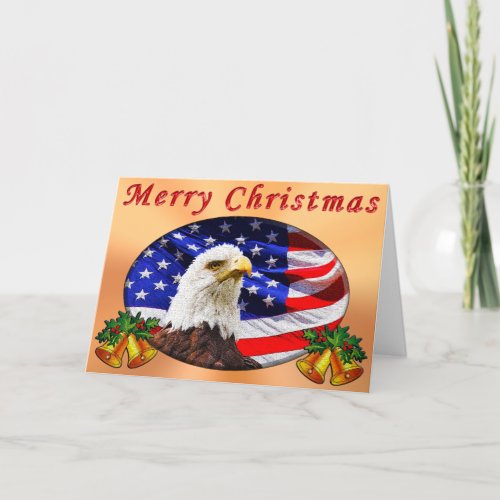 Patriotic Christmas Cards YOUR MESSAGE or Ours