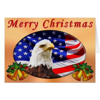 Patriotic Christmas Cards YOUR MESSAGE or Ours