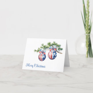 Patriotic Christmas Greeting Card