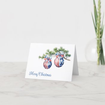 Patriotic Christmas Greeting Card by AJsGraphics at Zazzle