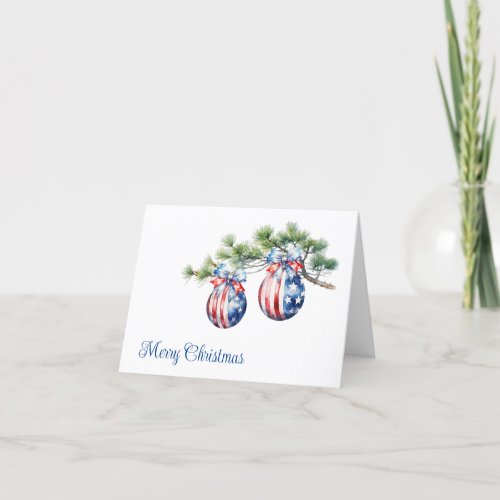 Patriotic Christmas Greeting Card 