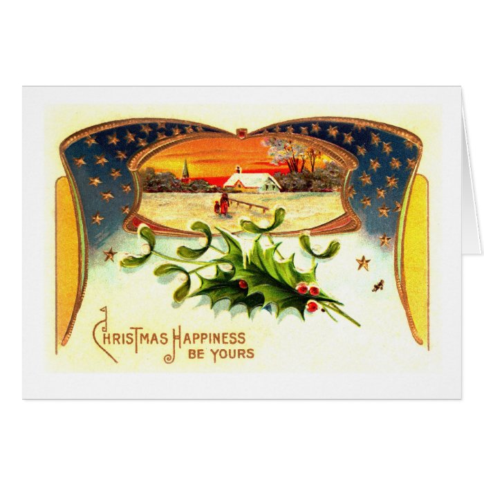 Patriotic Christmas Greeting Card WWI